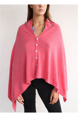 mantella donna in misto cachemire rosa Aram Capri | PONCHOBOTTONIROSA